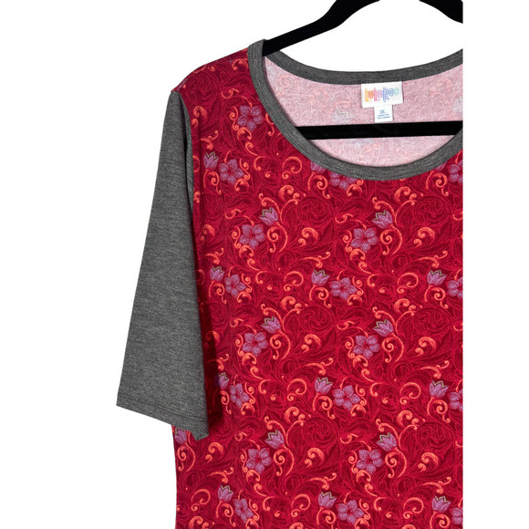 Lot of 2 LuLaRoe Julia Dress Retired Style Floral and Geo Print Size XL (16-18) - Picture 5 of 8